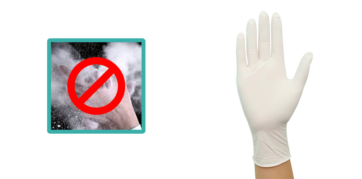 Latex Examination Hand Gloves Powder Free